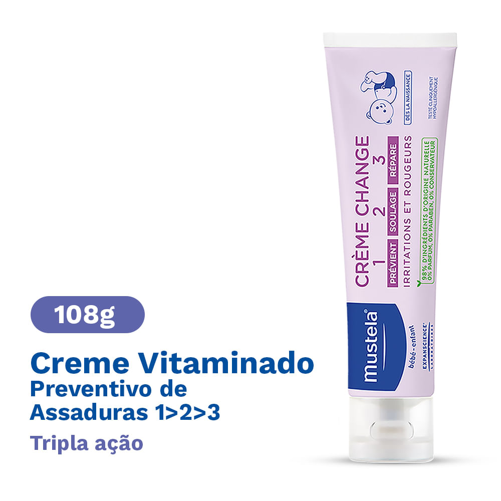 Creme Vitaminado Preventivo de Assaduras Mustela 1>2>3 - 108g - Imagem 2